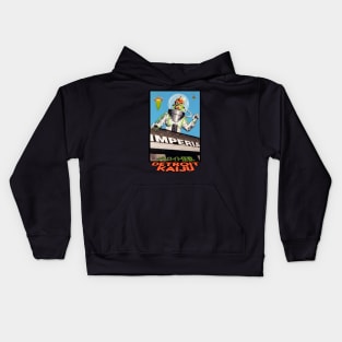 CALEVEROCULON from the PLANET IMPERION! - Pete Coe's Detroit Kaiju Series Kids Hoodie